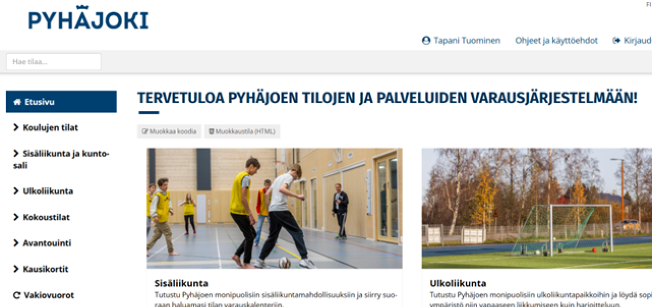 Etusivun kuva asio järjestelmästä